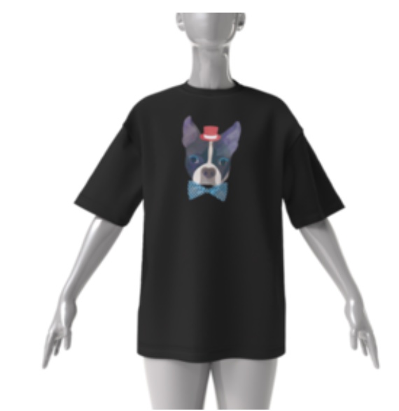 chouchou de animal ドッグシリーズ フレブル ビッグT(ブラック)