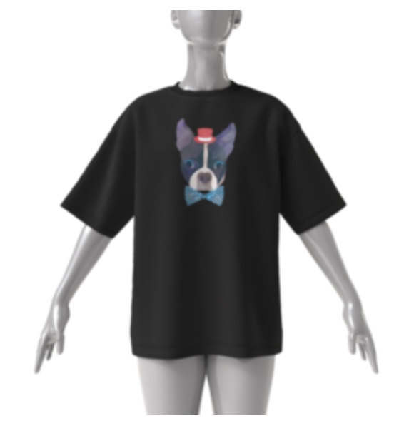 chouchou de animal ドッグシリーズ フレブル ビッグT(ブラック)