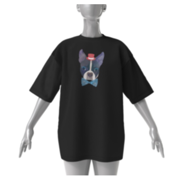 chouchou de animal ドッグシリーズ フレブル ビッグT(ブラック)