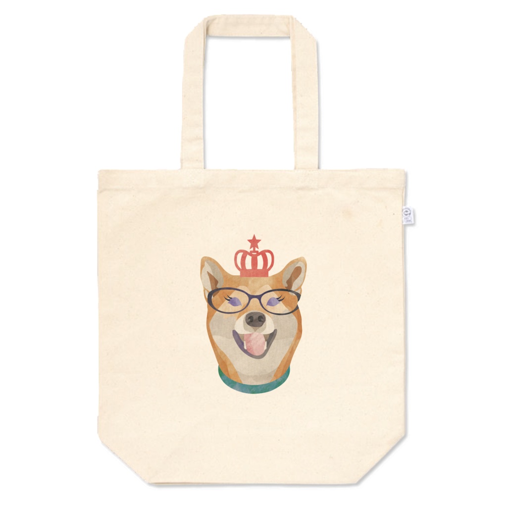 chouchou de animal ドッグシリーズ　柴犬 トートバッグM（ナチュラル）