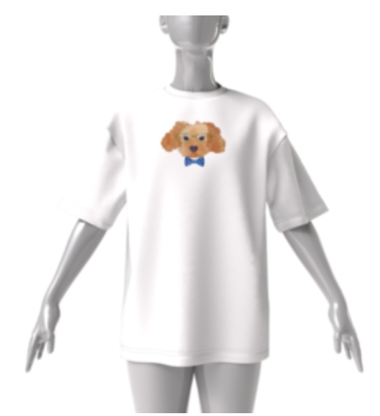 chouchou de animal ドッグシリーズ トイプードル   ビッグT(ホワイト)