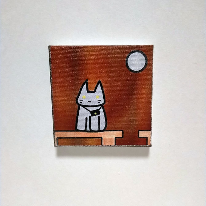 限定【Beyond that world】えきの ベンチで でんしゃを まつ キャンバスプリント