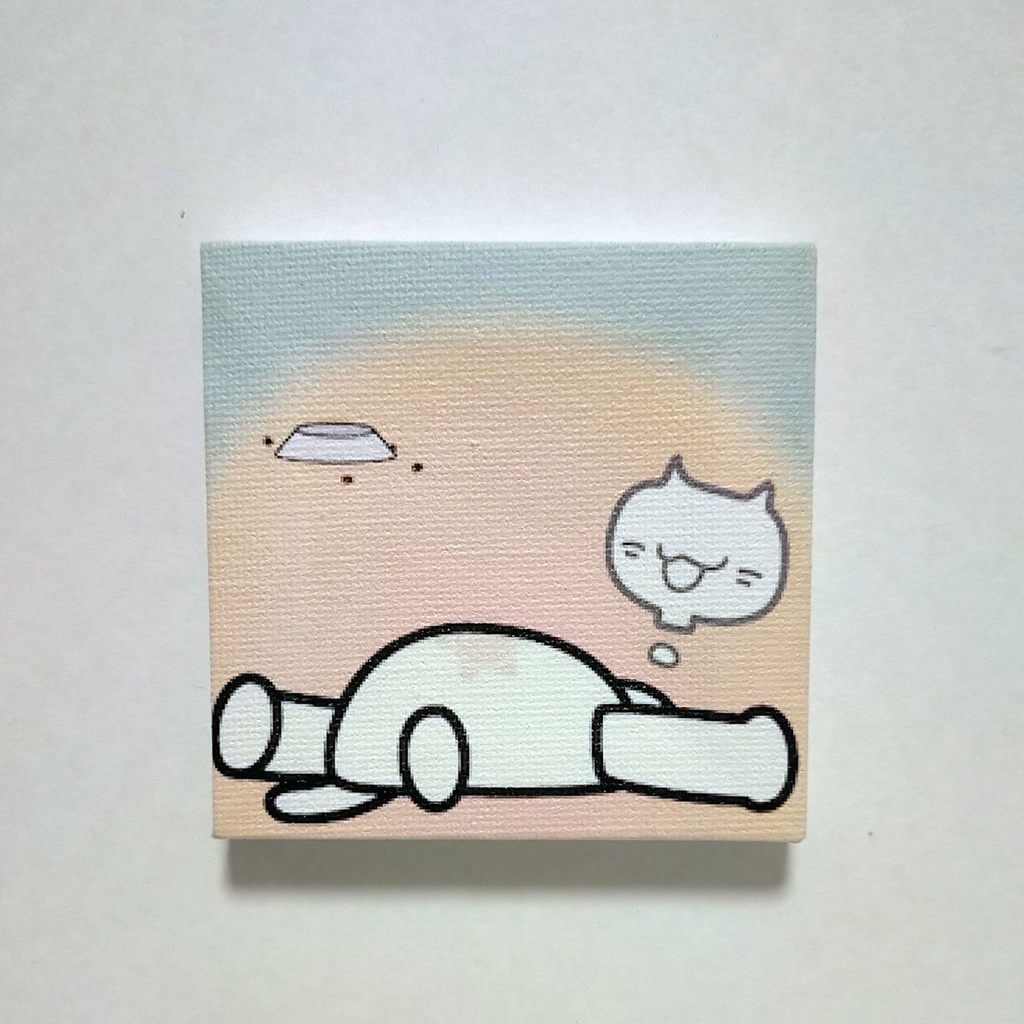 限定【Beyond that world】おなか いっぱい うれしいな キャンバスプリント