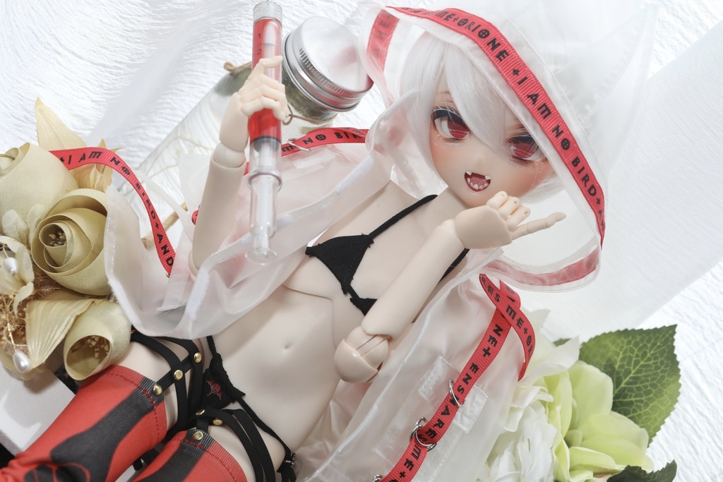 【ddh-10sw】ソフビ盛り開口カスタムヘッド【手描きアイ付き】