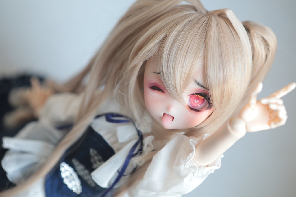 【ddh-27sw】開口ソフビ盛りカスタムヘッド【手書きアイ+カボションアイ付き】