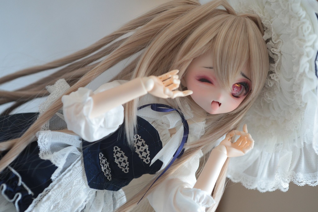 【ddh-27sw】開口ソフビ盛りカスタムヘッド【手書きアイ+カボションアイ付き】