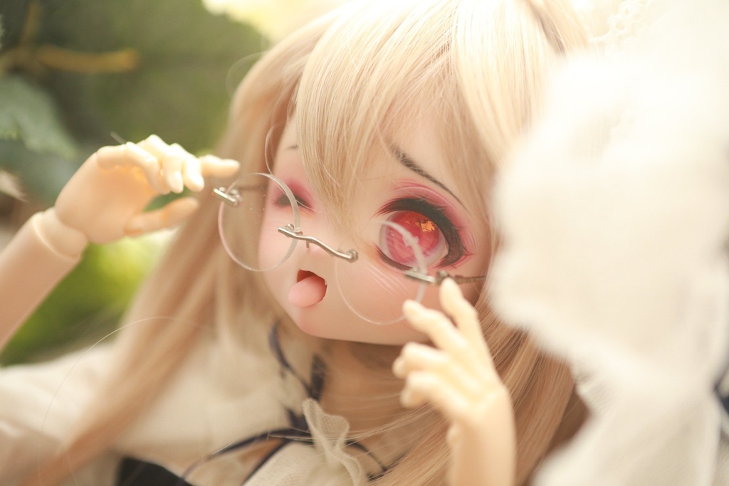 【ddh-27sw】開口ソフビ盛りカスタムヘッド【手書きアイ+カボションアイ付き】