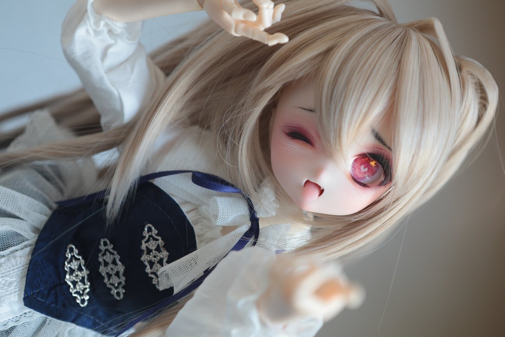 【ddh-27sw】開口ソフビ盛りカスタムヘッド【手書きアイ+カボションアイ付き】