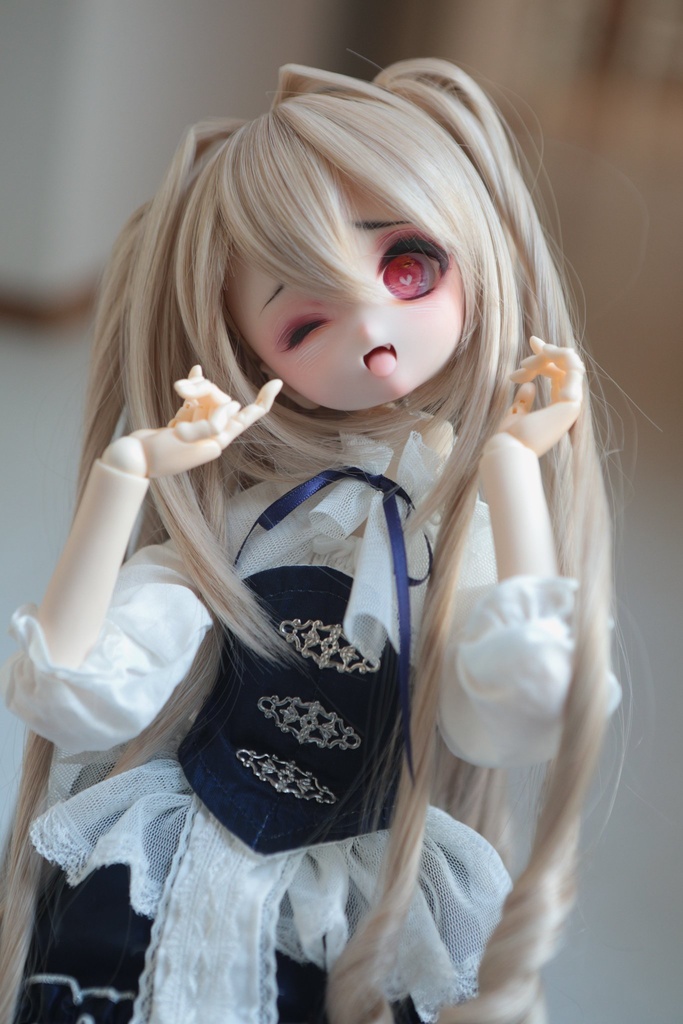 【ddh-27sw】開口ソフビ盛りカスタムヘッド【手書きアイ+カボションアイ付き】