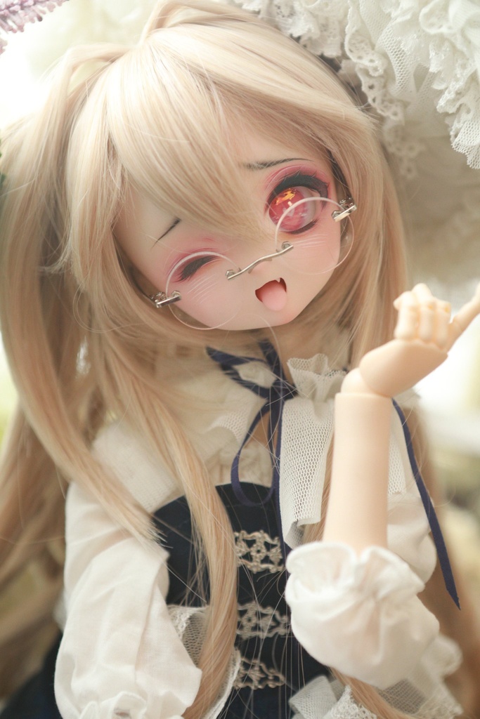 【ddh-27sw】開口ソフビ盛りカスタムヘッド【手書きアイ+カボションアイ付き】