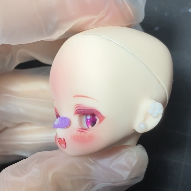 【Kaiserヘッド】ピアスカスタムあり、パテ盛りカスタムヘッド+オマケ絆創膏【オビツ11】