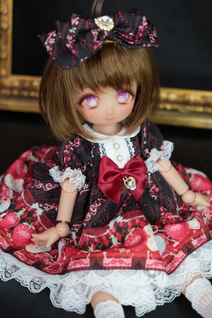 Immodoll 30cmカスタムヘッド+ボディ(パステルあり)、アイ、ウィッグ
