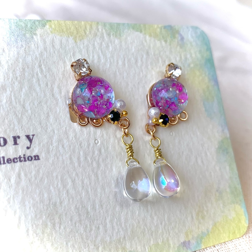 雨粒ぽたり イヤリング