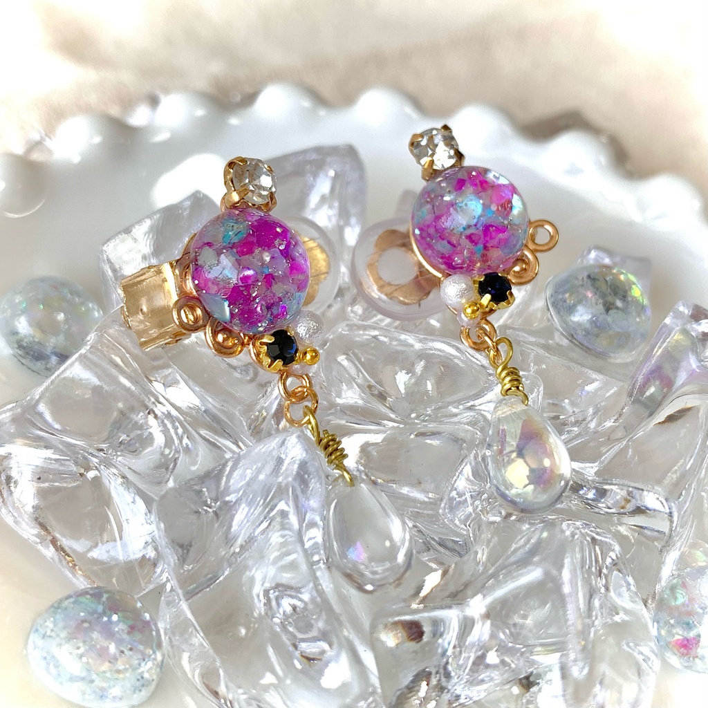 雨粒ぽたり イヤリング