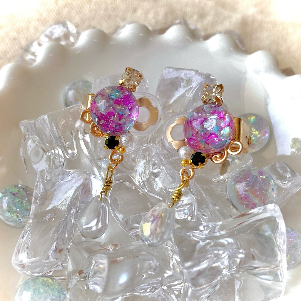 雨粒ぽたり イヤリング