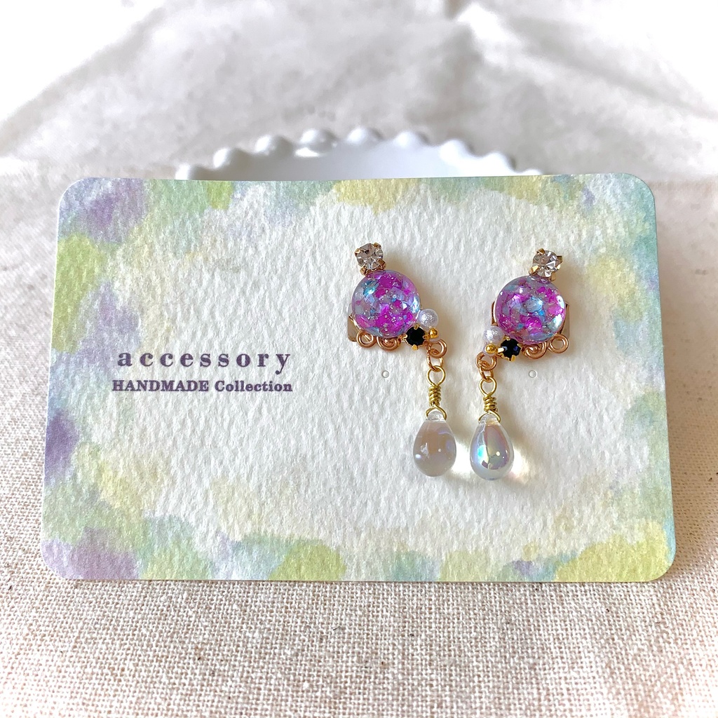 雨粒ぽたり イヤリング