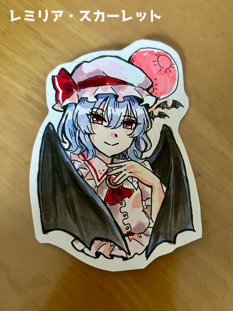 スマホに挟める!ステッカー風アナログイラスト原画