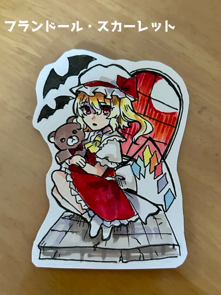 スマホに挟める!ステッカー風アナログイラスト原画