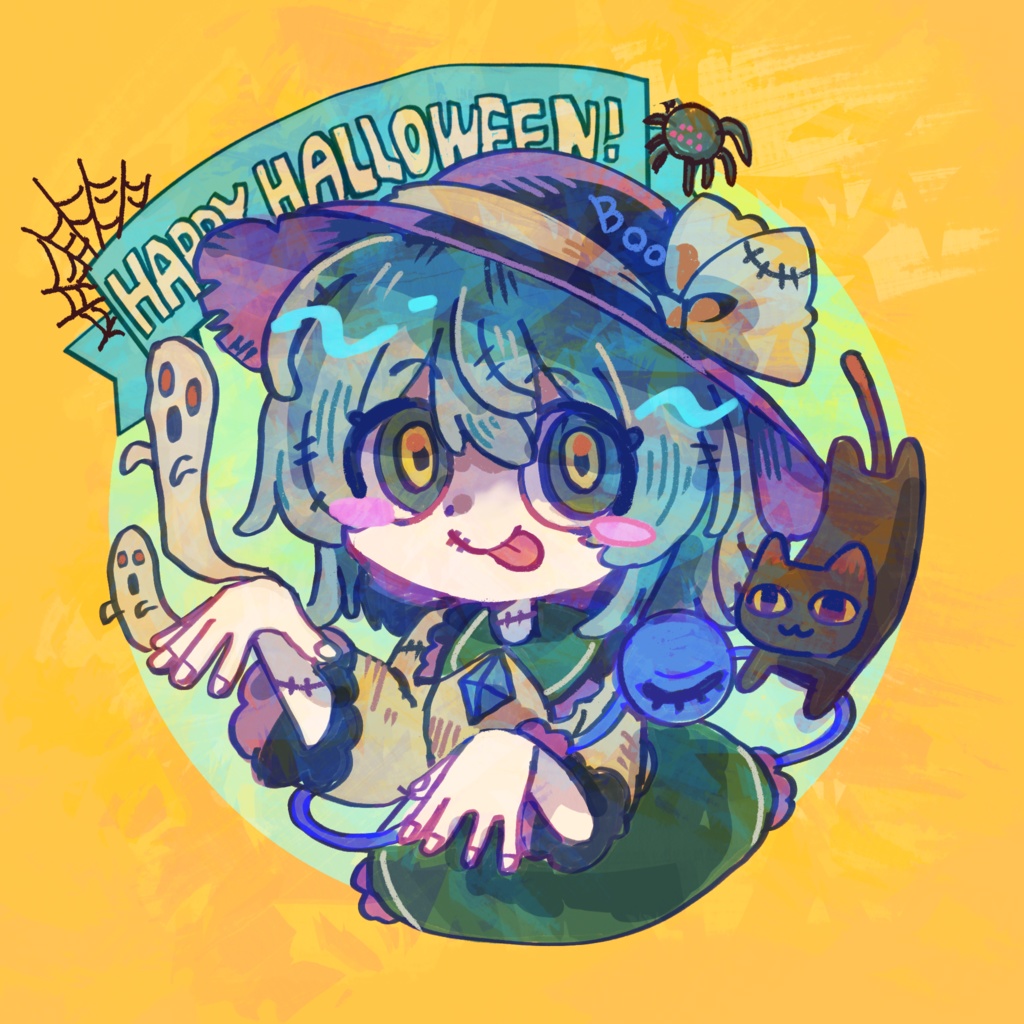東方ハロウィン缶バッジ(古明地こいし)