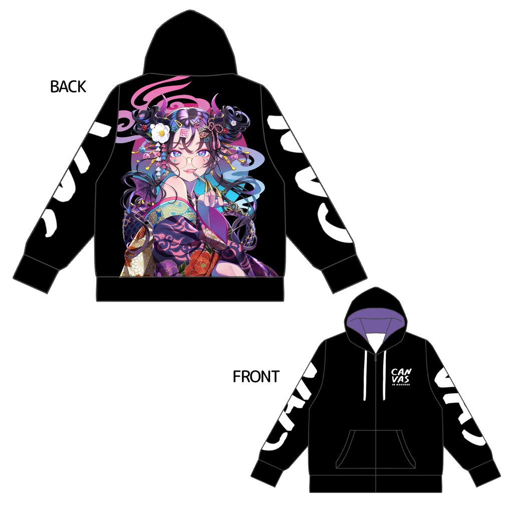 辰娘ちゃんZIPパーカー【C103】【受注販売商品】