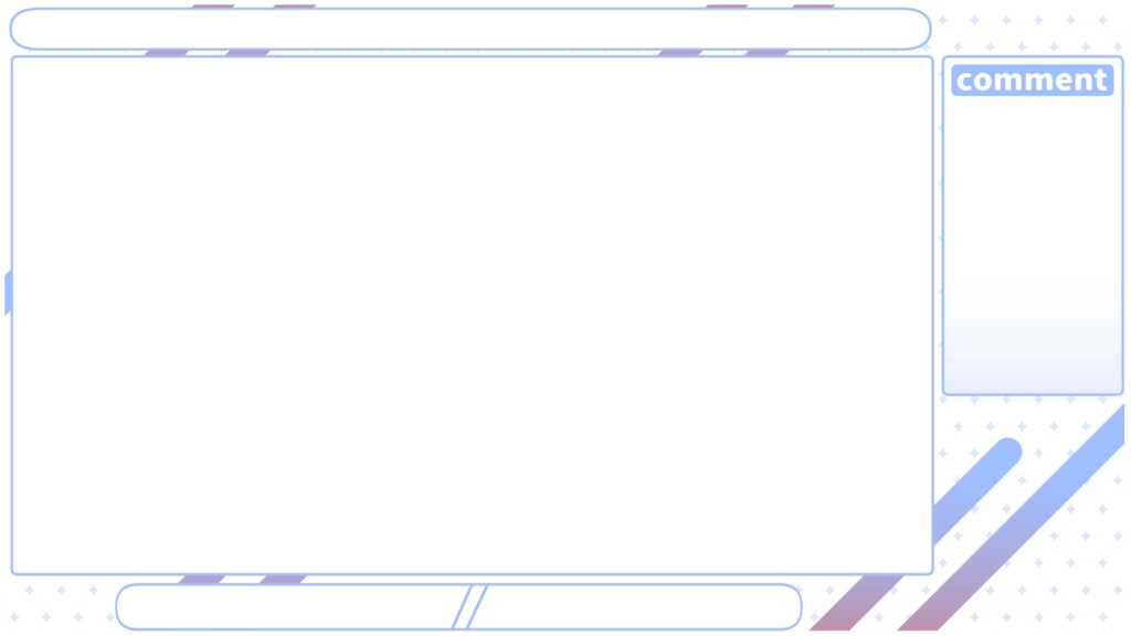 ゲーム配信画面セット・OBS【Vtuber・Youtube・Twitch】