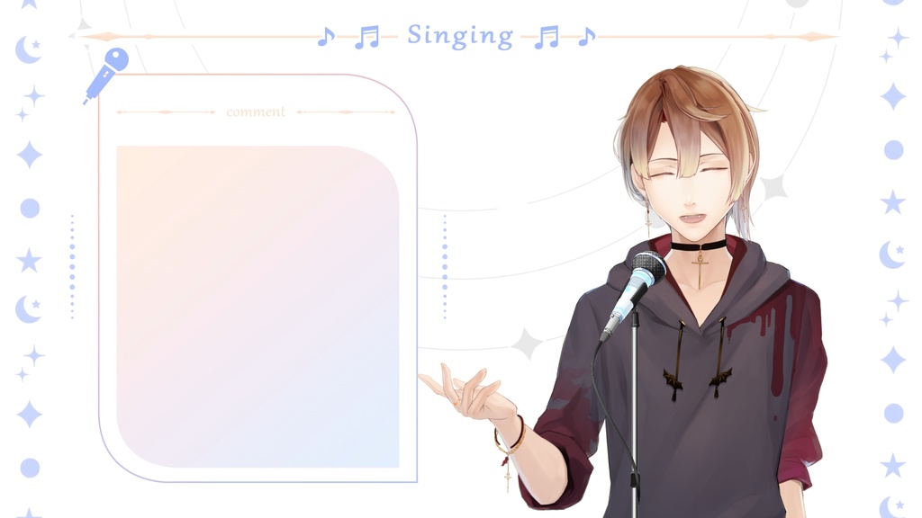 雑談&歌枠用・動く配信画面背景セット