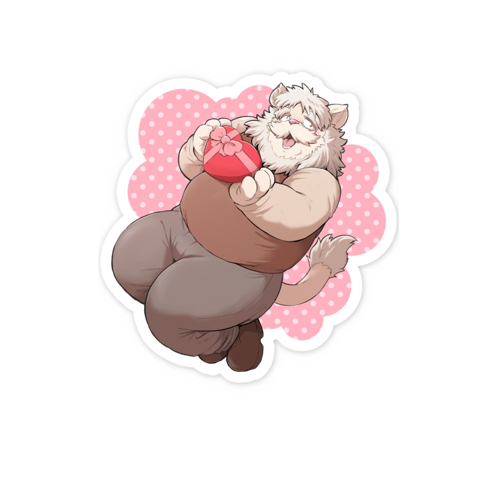 バレンタイントト爺スマホステッカー