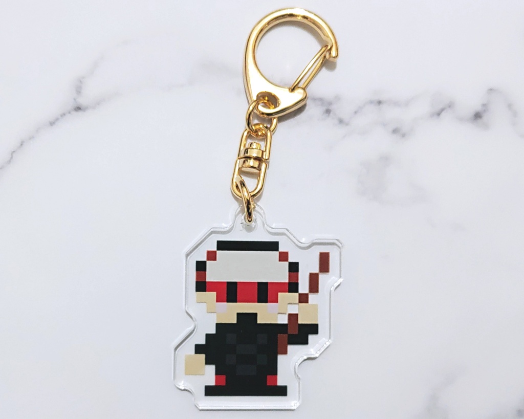 鶴見中尉ドット絵アクリルキーホルダー