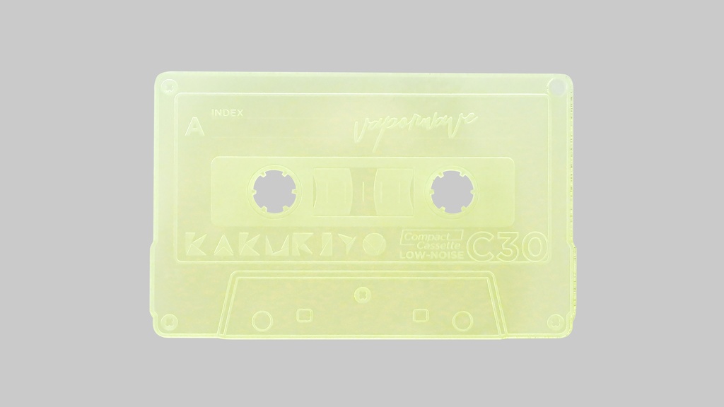 Vaperwaves acrylic keychain fluorescent green edge