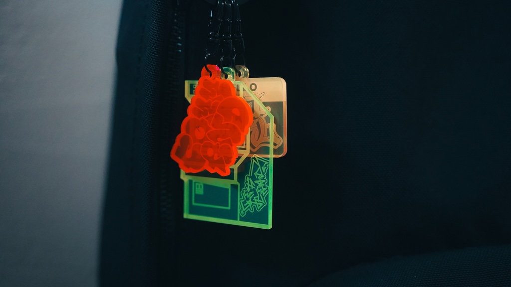 arcade! "combo!" key chain