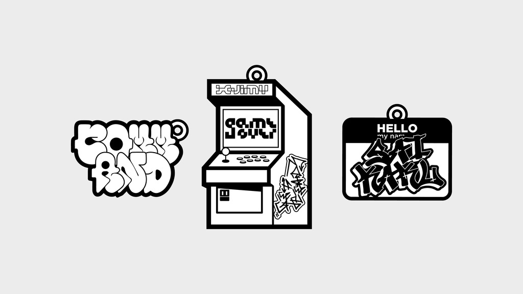 arcade! "combo!" key chain