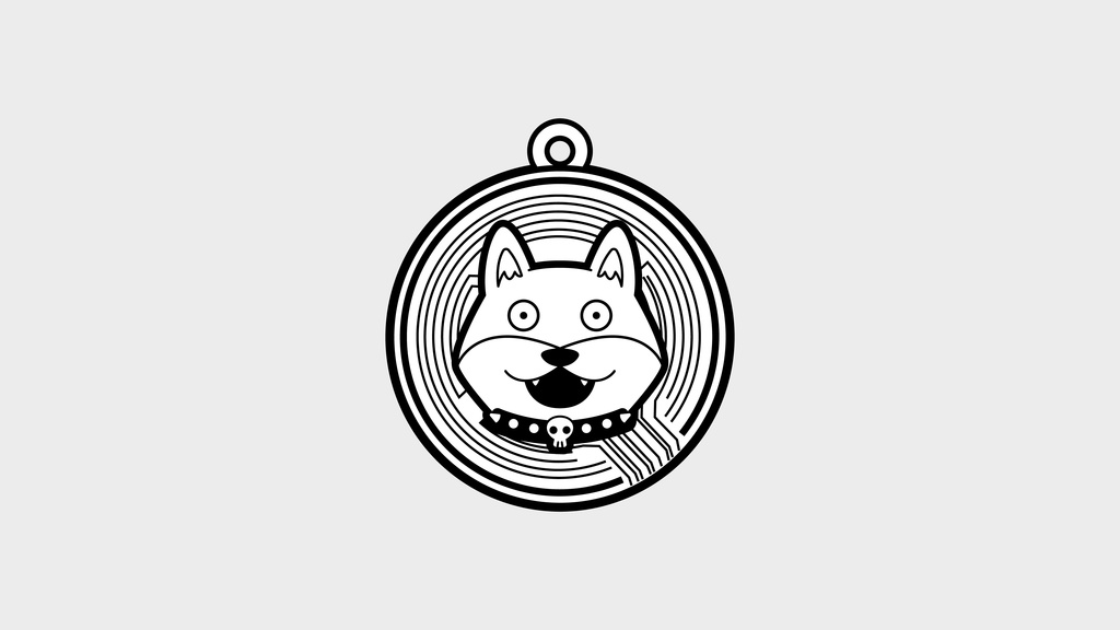 arcade! "cyber kerberos coin" keyring