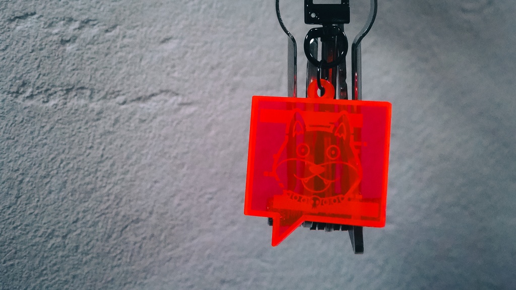 arcade! "happy over and out" keyring