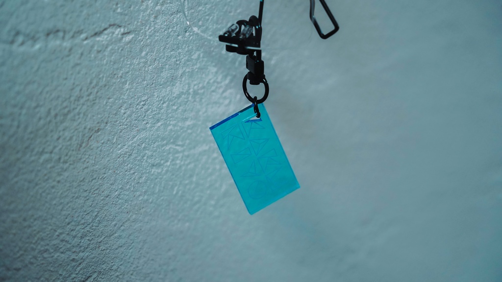 KAKURIYO key charm "origami" rainy cyaan