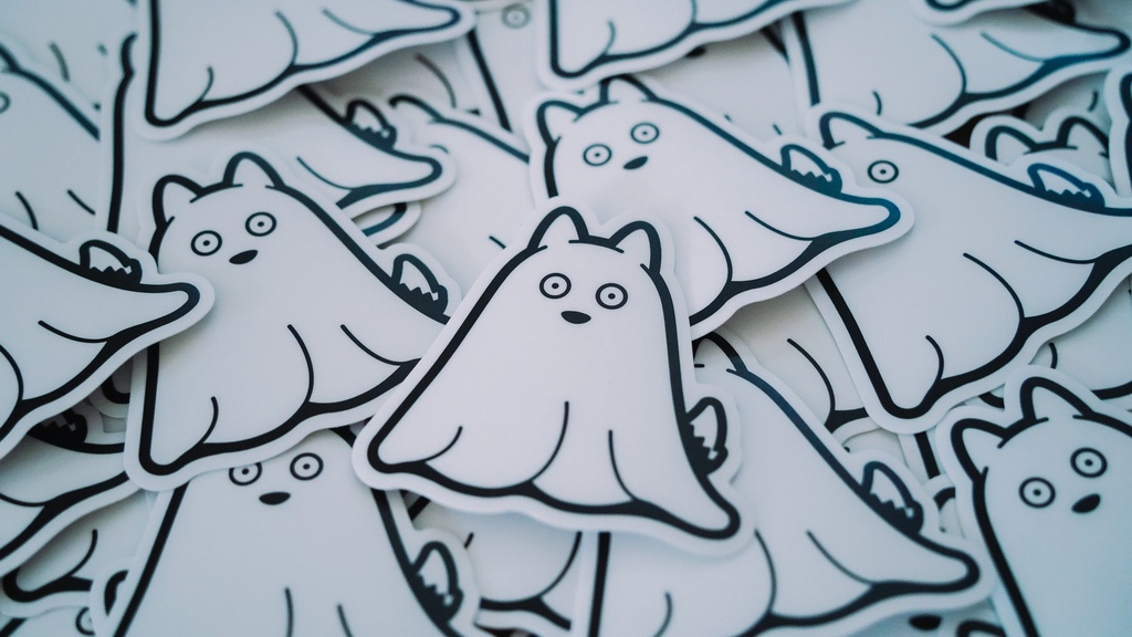 ghost dog sticker