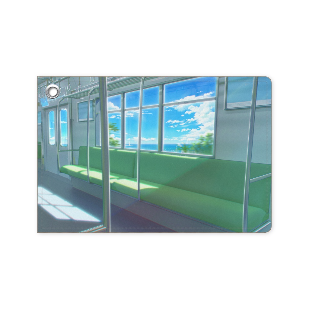 電車内イラストのパスケース Sachiko15 Booth