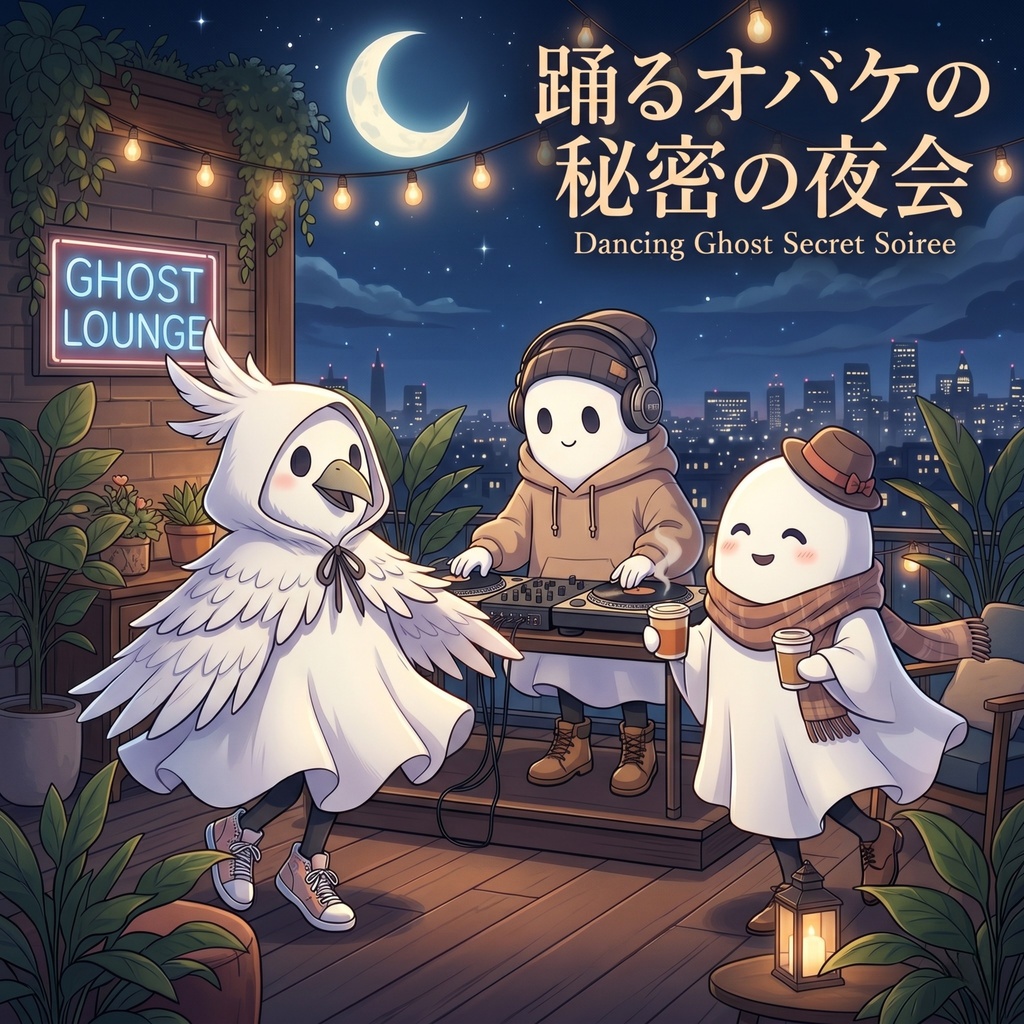 【フリーBGM】踊るオバケの秘密の夜会【作業用BGM・ボサノバ・カフェ・アシッドジャズ】