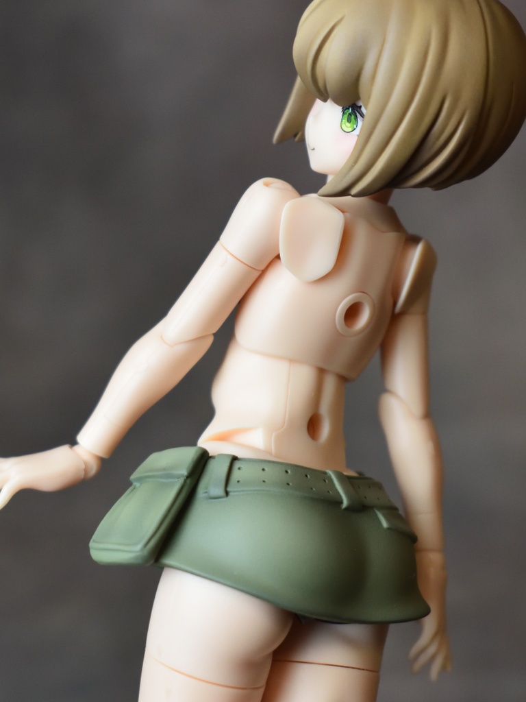 メガミデバイス バスタードール ガンナー用ボディパーツ A A(ブラック)プラス ミリタリースカート+ショートボブ