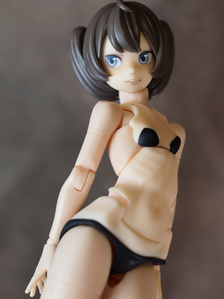 メガミデバイス バスタードール ガンナー用ボディパーツ A A(ブラック)プラス ミリタリースカート+ショートボブ