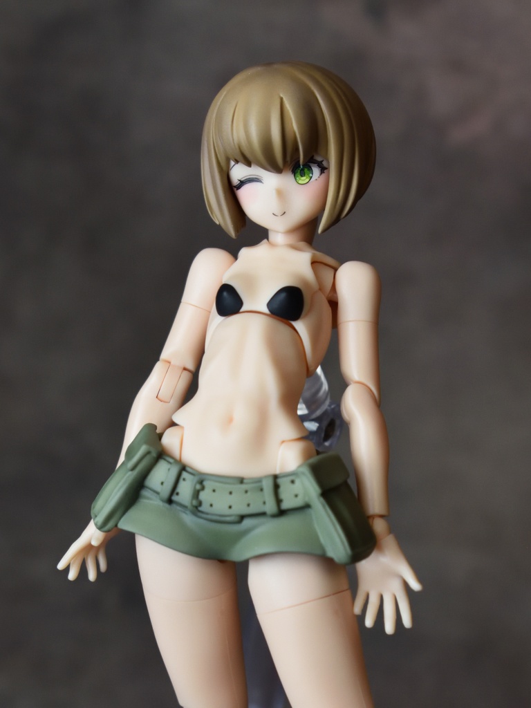 メガミデバイス バスタードール ガンナー用ボディパーツ A A(ブラック)プラス ミリタリースカート+ショートボブ