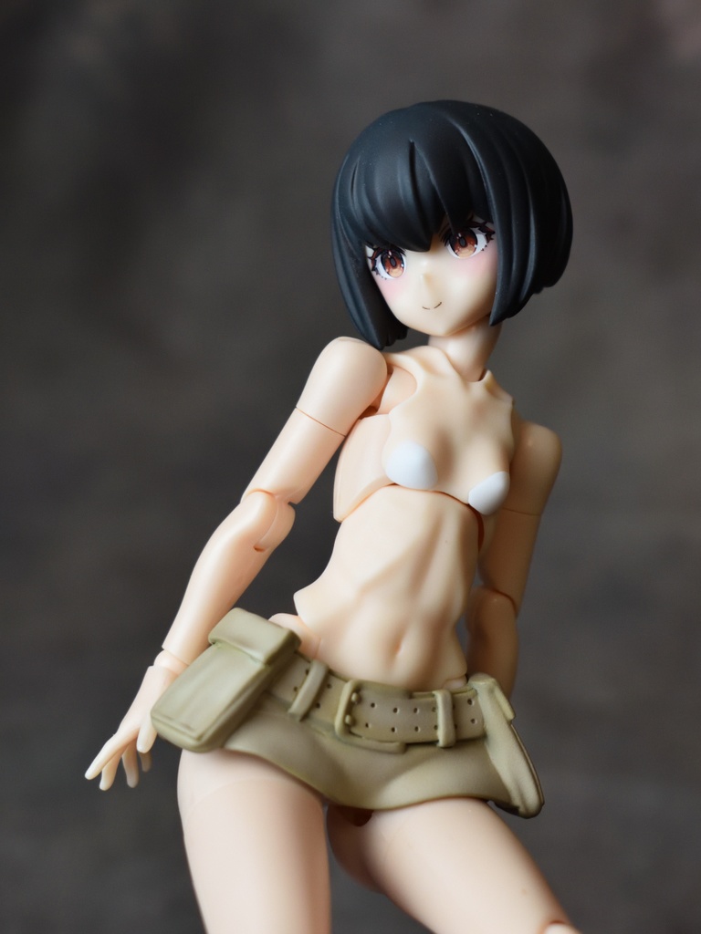 メガミデバイス バスタードール ガンナー用ボディパーツ A Aタイプ(ホワイト)プラス ミリタリースカート+ショートボブ