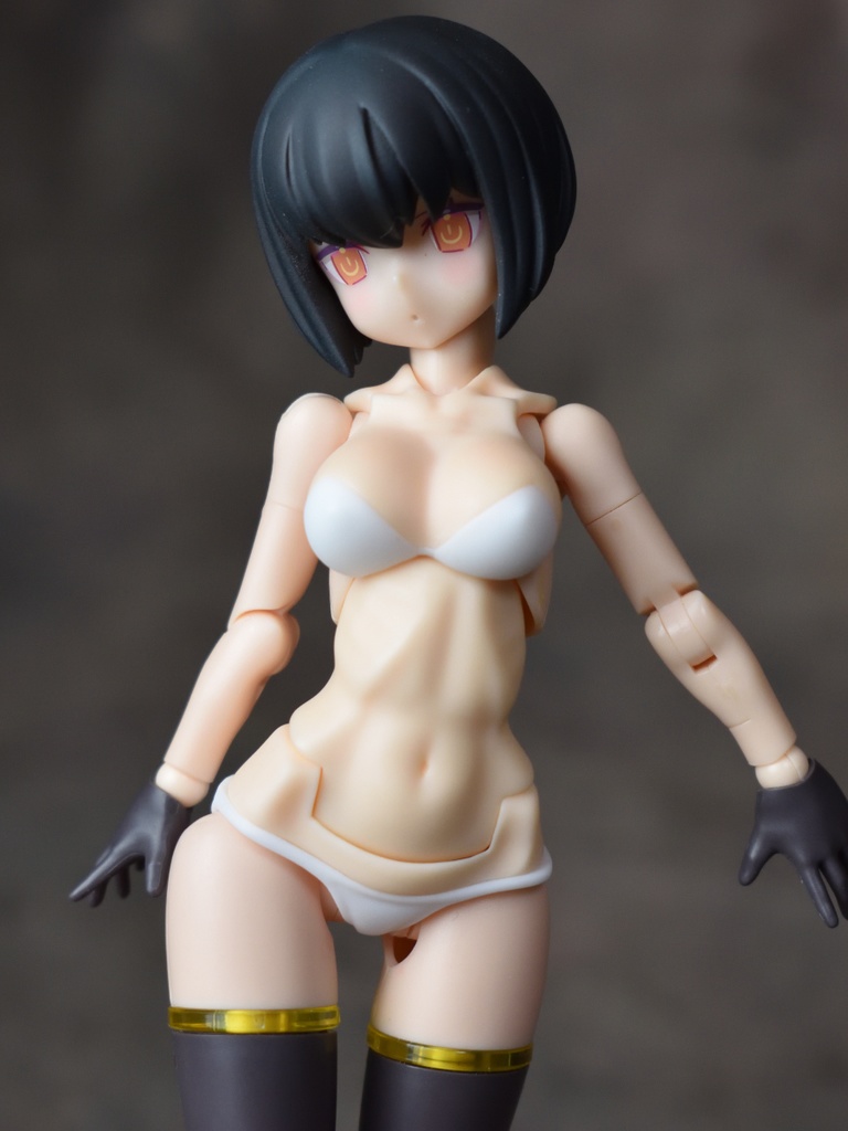 メガミデバイス PUNI☆MOFU用ボディパーツ C (ホワイト)プラス ミリタリースカート+ショートボブ