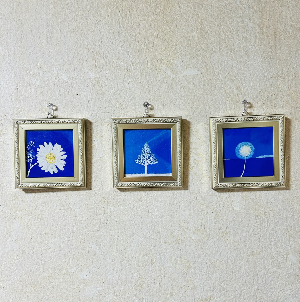 額装ジークレー10角BLUE3部作空丘海BGl084