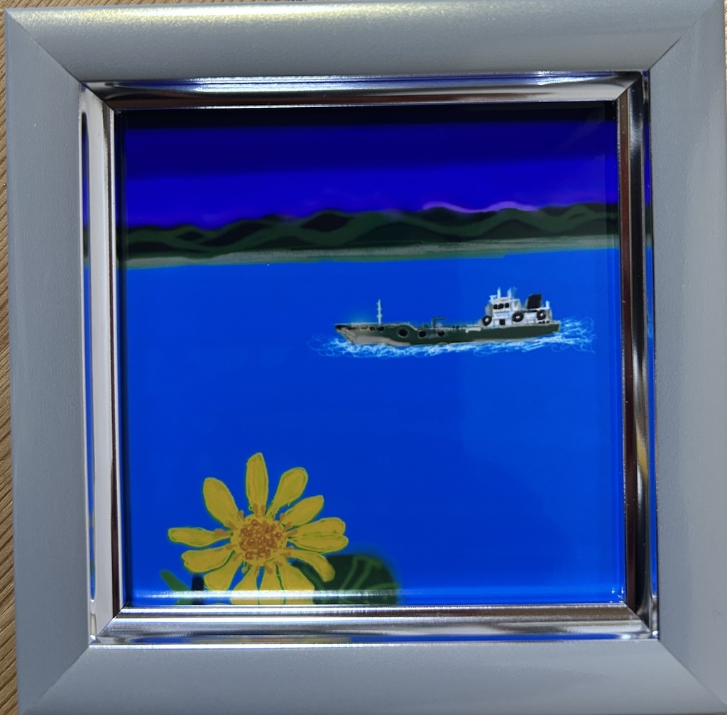 海辺の貨物線と黄花BGu112