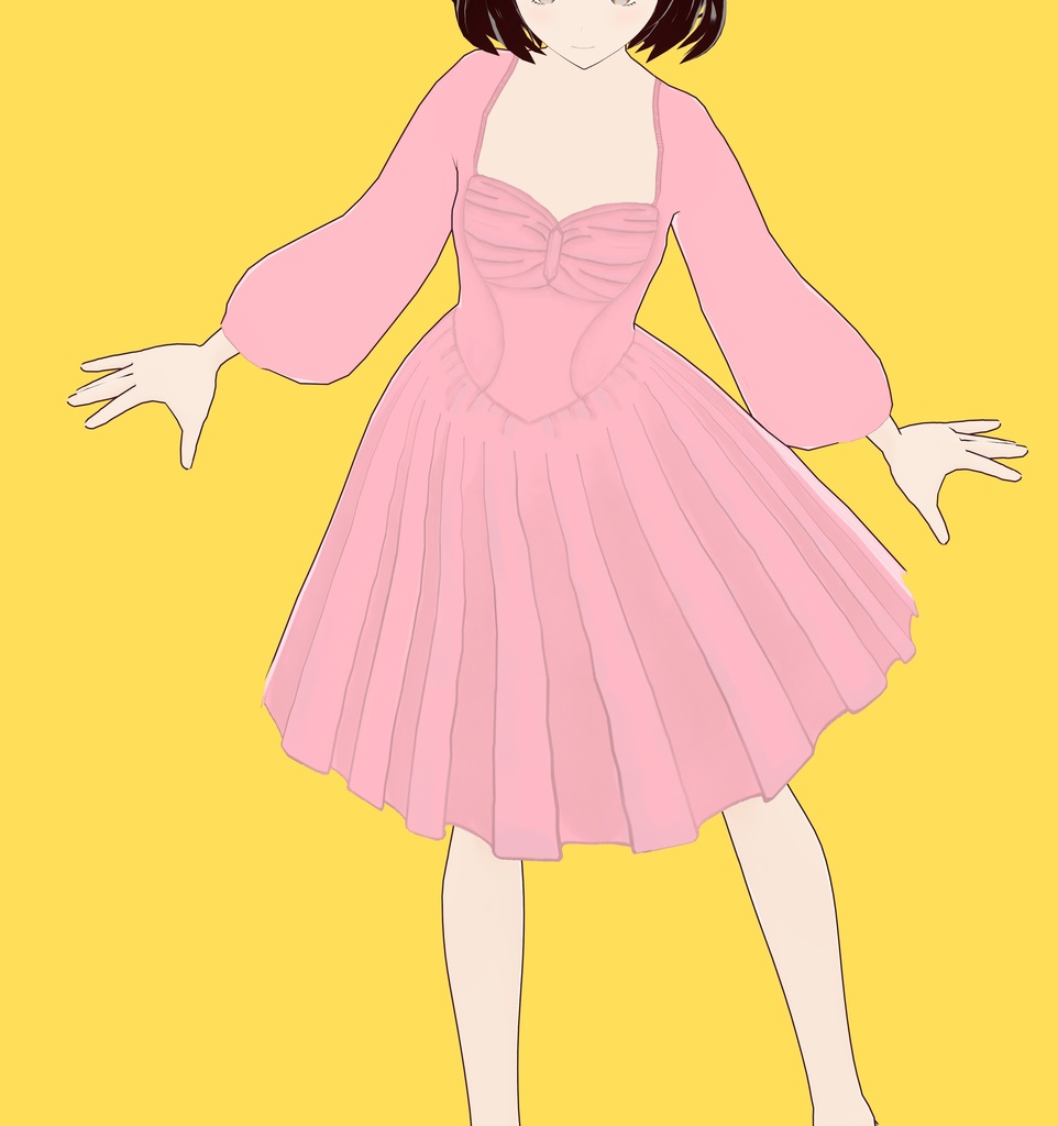 ピンクのドレス - pink short dress