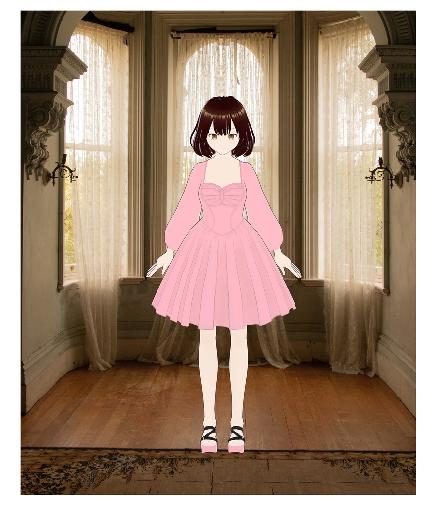 ピンクのドレス - pink short dress