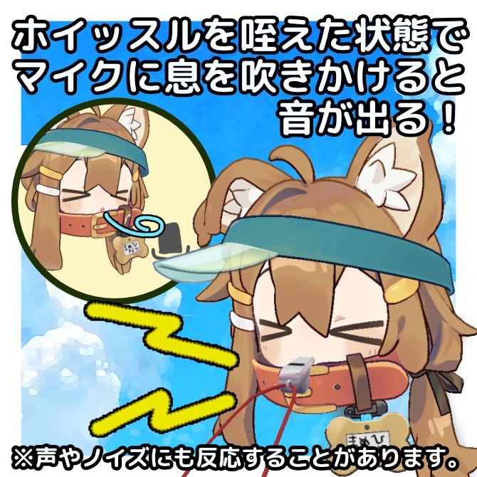 息を吹いて音が出せるホイッスル