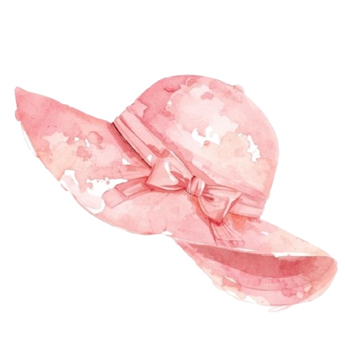 【ピンク旅行シリーズ】水彩アンティーク風クリップアート12点セット