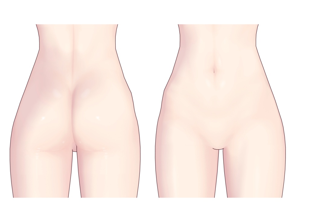 【VRoid】女性用 肌テクスチャ VRoid Body Textures