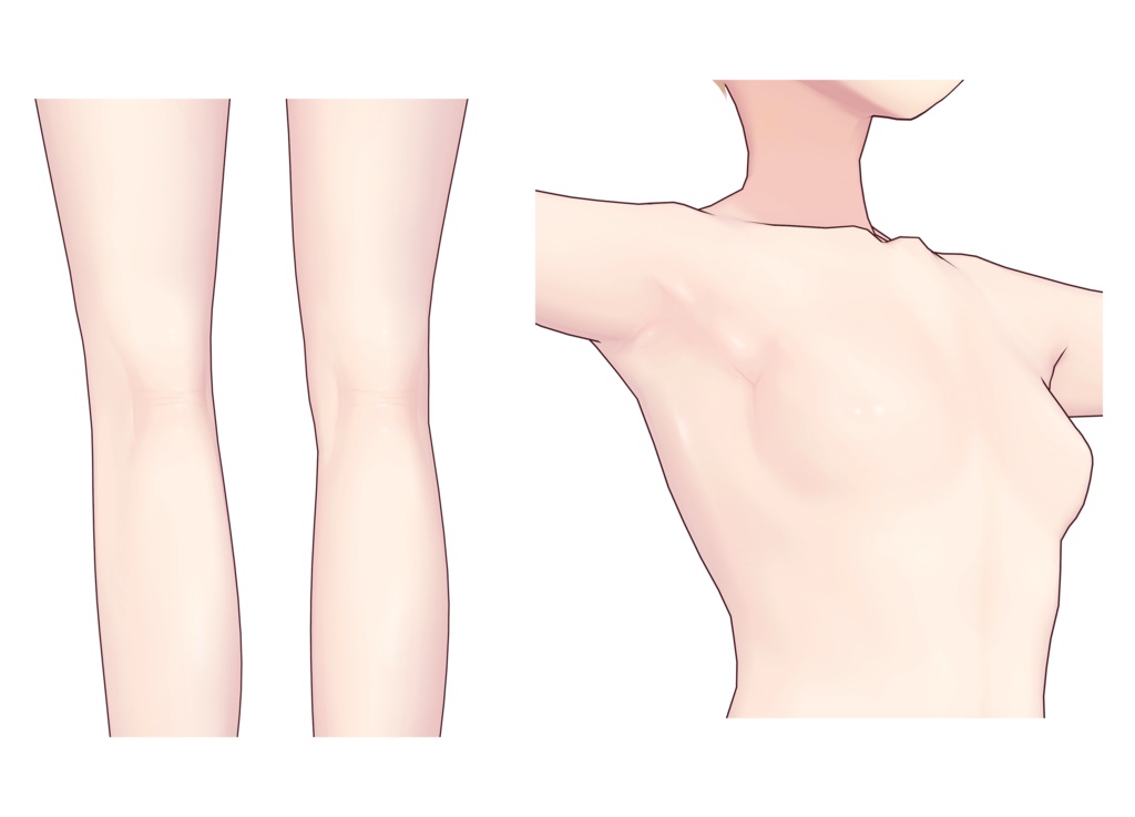 【VRoid】女性用 肌テクスチャ VRoid Body Textures